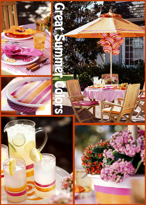 Great Summer Theme! Red, Orange & Pink