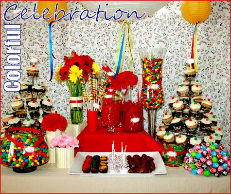 Colorful Candy Buffet & Dessert Bar!