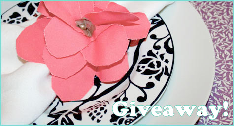 Giveaway: Fabric Flower Napkin Ring