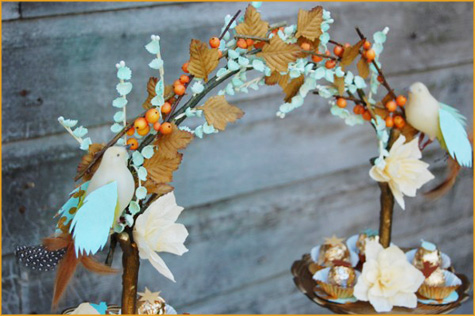 Vintage Thanksgiving Orange and Turquoise 6