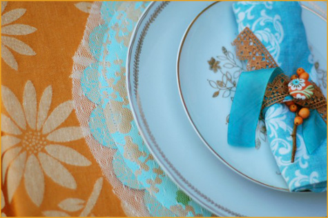 Vintage Thanksgiving Turquoise & Orange 2