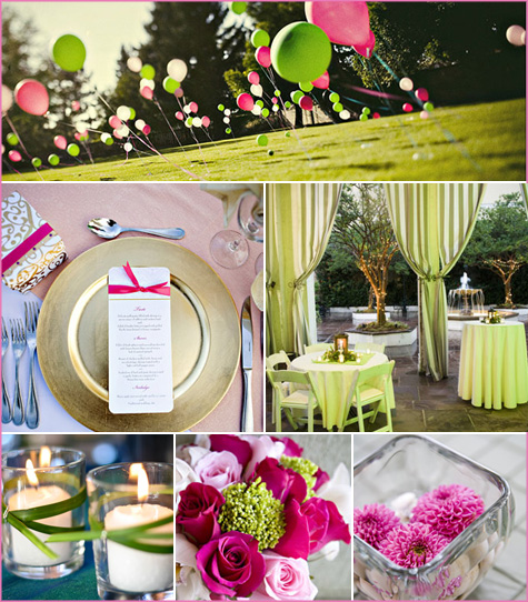 Green & Pink Bridal or Baby Shower