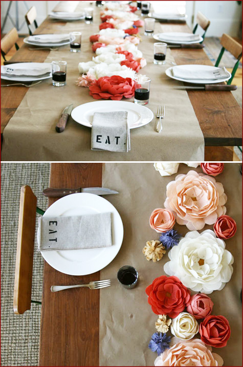 DIY Handmade Burlap Table Runner Napkin Inspiration, Decor Decoration Tablescape, Thanksgiving Fall, Stencil, Paint