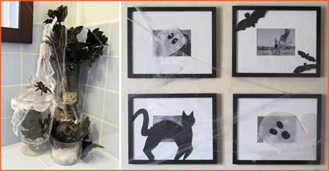 Halloween Inspiration, Decor, Decorating, Home, Living Room, Picture Frames, Frame, Shadow Cut Out, Black Cat