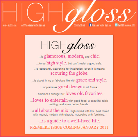 La Dolce Vita Guest Blog Interview - High Gloss Magazing, Mag - Pepper Design Blog