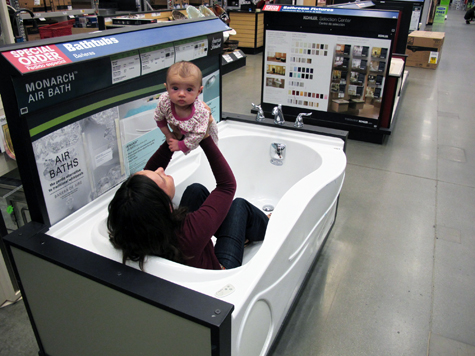 Lowe's Shopping Bathtub 1