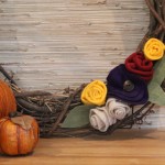 Decorating for Fall: Felt Flower Wreath