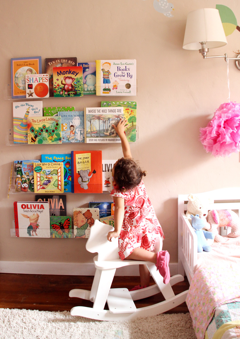 Acrylic Bookshelves Library Wall | PepperDesignBlog.com