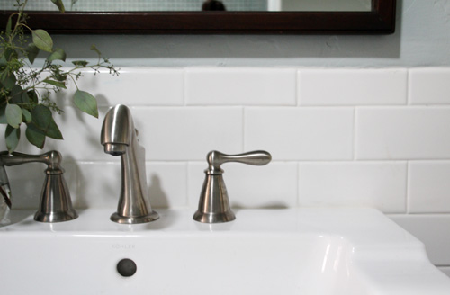 Guest Bathroom Grout Fix | PepperDesignBlog.com