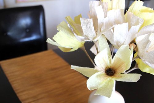 West Elm Paper Flowers | PepperDesignBlog.com