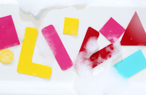 DIY Foam Bath Toys, Shapes & Letters | PepperDesignBlog.com