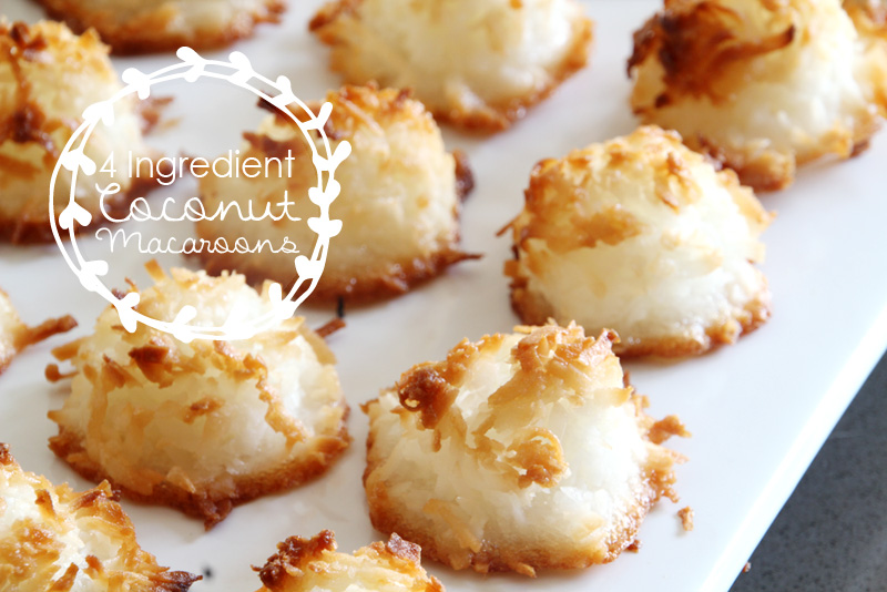 4 Ingredient Coconut Macaroons | PepperDesignBlog.com