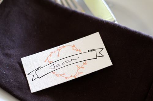 Thanksgiving Placecards & 'Grateful' Notecard Downloads | PepperDesignBlog.com