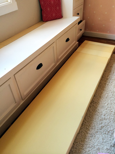 Girls' Room Update: New Window Seat Cushion | PepperDesignBlog.com