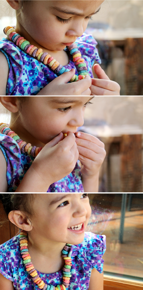 Valentine's Day 'Candy' Necklaces Made with Cereal | PepperDesignBlog.com