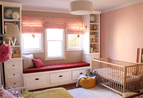 Girls' Room: Roman Shades | PepperDesignBlog.com