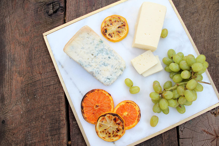 Gold Rimmed Marble Cheeseboard 