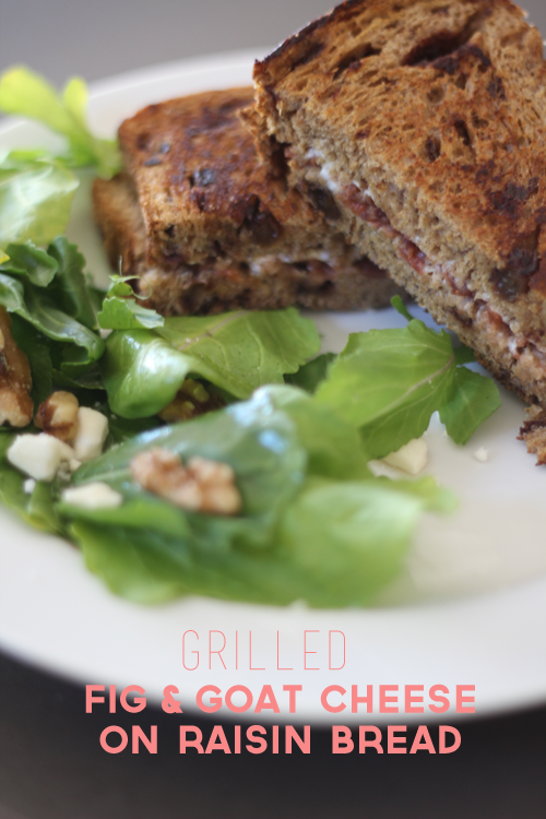 Grilled Goat Cheese & Fig on Raisin Bread | PepperDesignBlog.com