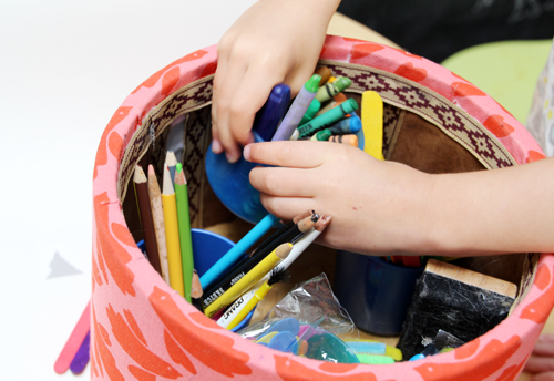 A Maker's Space, Part 1 | Organizing Art Projects for Kids | PepperDesignBlog.com