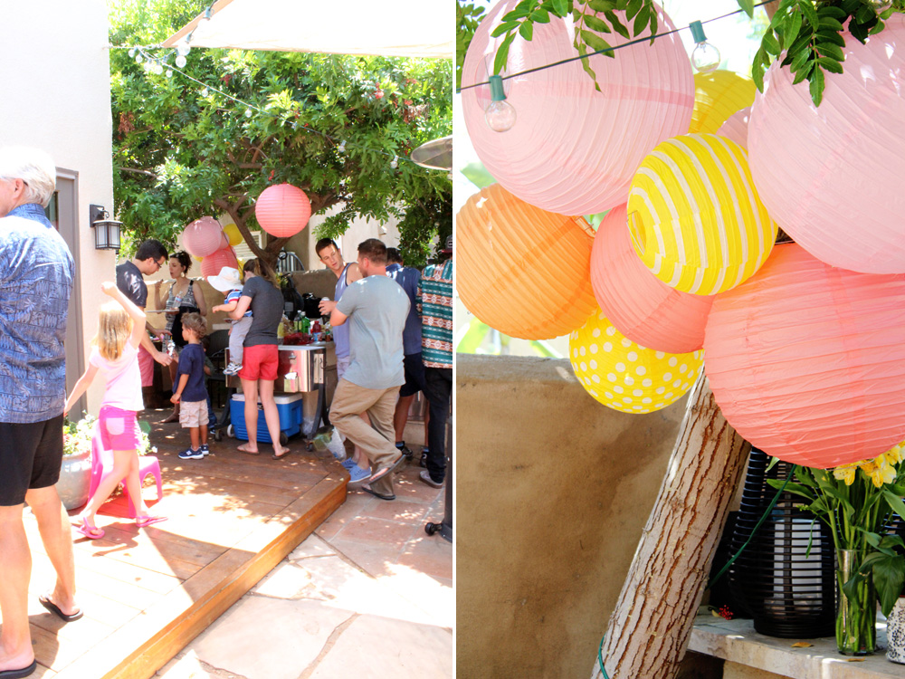 Taylor's First Birthday | Watermelon, Pink, Yellow Paper Lanterns | PepperDesignBlog.com