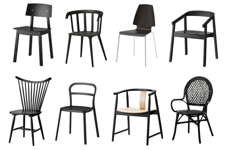 A New Black *Ikea* Chair for the Kitchen Breakfast Nook | PepperDesignBlog.com