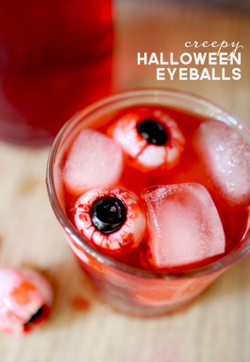 Creepy Cocktail Halloween Eyeballs - Pepper Design Blog