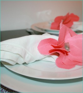 {Giveaway!} Blue + Salmon Pink Tablescape - Pepper Design Blog