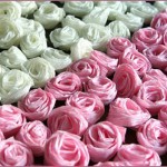Handmade Crepe Paper Rose Centerpieces