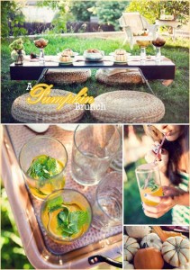 Pumpkin Brunch, October, November, Orange, Breakfast, Party, Decoration, Decor