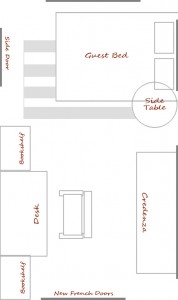 Potential Layout for the new office guestroom
