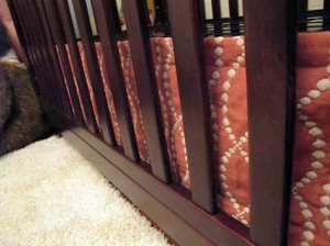 Crib skirt, cribskirt, diy