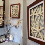 Quick Bathroom Update: Fabric Shadow Boxes