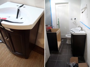 Guest Bathroom Sponsored Post: Lowe's | Vanity Install | PepperDesignBlog.com