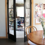 Kitchen Update: Glossy Black French Doors