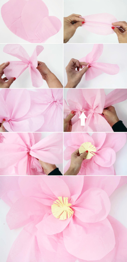 Tutorial: Giant Tissue Paper Flowers | PepperDesignBlog.com