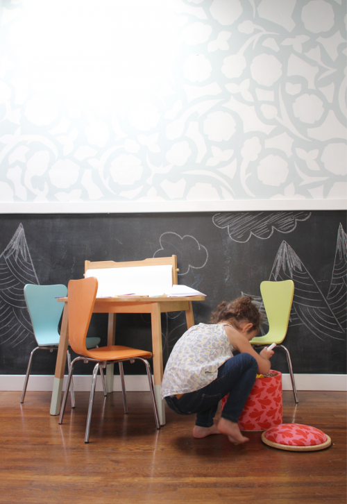Maker's Space - Arts & Crafts Desk - Chalkboard Wall | PepperDesignBlog.com