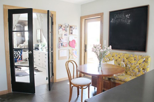 Kitchen Command Center - Cork Board Tiles | PepperDesignBlog.com