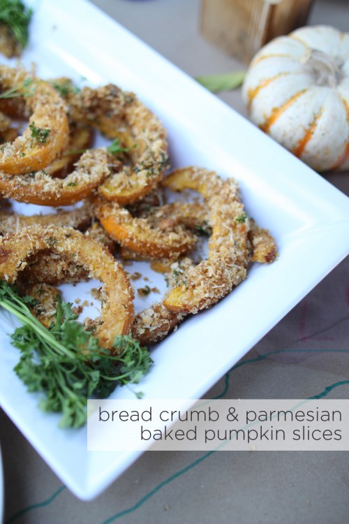 Baked Bread Crumb + Parmesan Pumpkin Slice Appetizer | Pepper DesignBlog.com