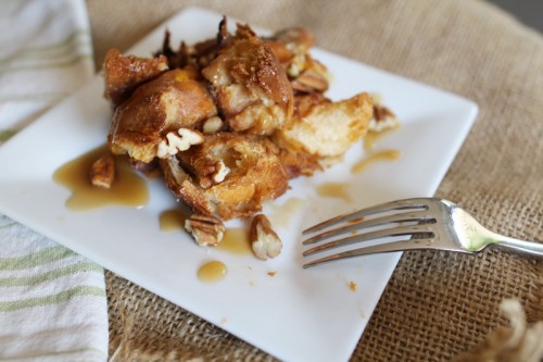 Caramelized Pumpkin Croissant Bread Pudding | PepperDesignBlog.com
