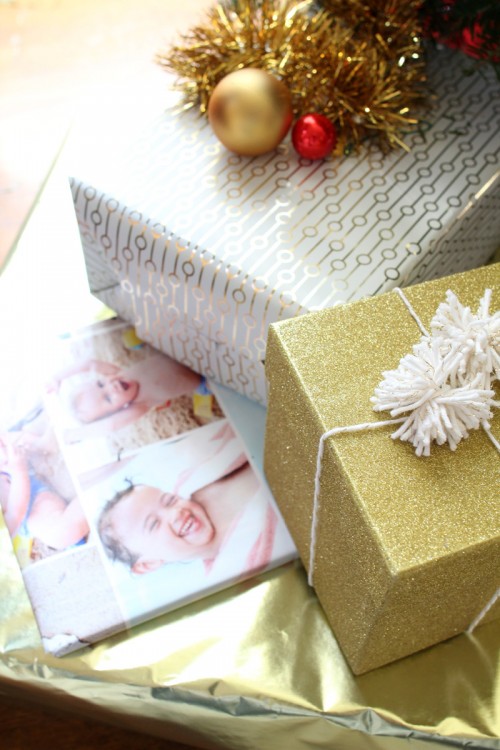 Our Home for the Holidays | Christmas 2014 | Gold Wrapping Paper, Shutterfly Custom Wrapping Paper | PepperDesignBlog.com