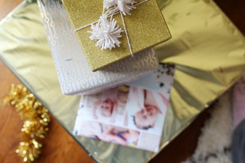 Our Home for the Holidays | Christmas 2014 | Gold Wrapping Paper, Shutterfly Custom Wrapping Paper | PepperDesignBlog.com