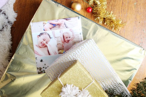 Our Home for the Holidays | Christmas 2014 | Gold Wrapping Paper, Shutterfly Custom Wrapping Paper | PepperDesignBlog.com
