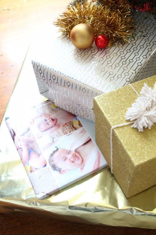 Our Home for the Holidays | Christmas 2014 | Gold Wrapping Paper, Shutterfly Custom Wrapping Paper | PepperDesignBlog.com