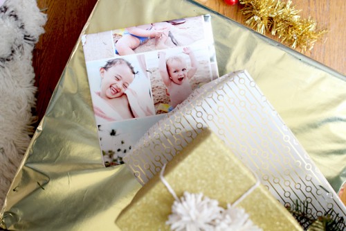 Our Home for the Holidays | Christmas 2014 | Gold Wrapping Paper, Shutterfly Custom Wrapping Paper | PepperDesignBlog.com