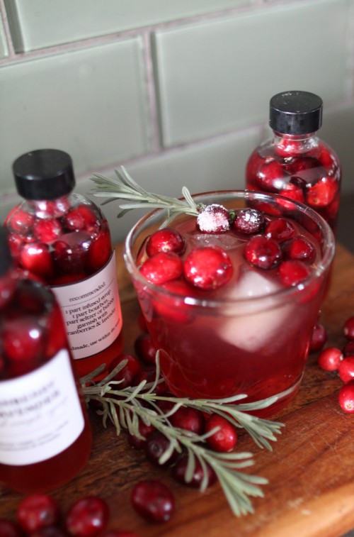 Handmate Gifts: Cranberry & Lavender Infused Simple Syrup | A Holiday Cocktail | PepperDesignBlog.com