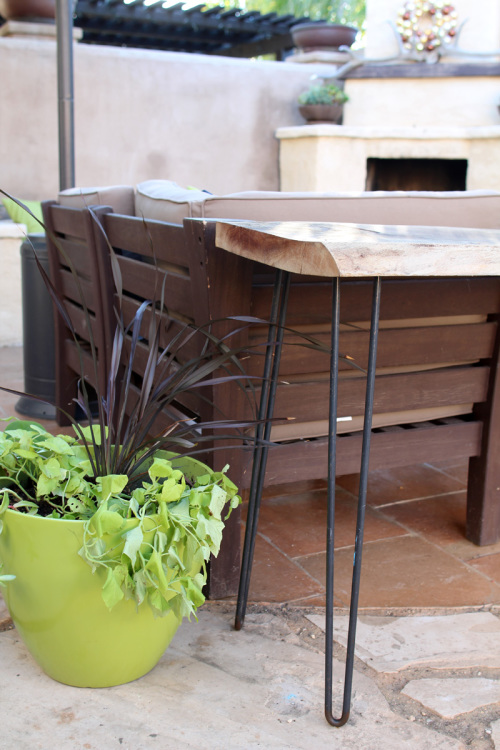 Our Renovated Backyard | Hairpin Legs Bar Table | PepperDesignBlog.com