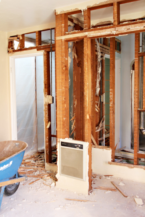 Master Bath/Bedroom Demo Day 1 | PepperDesignBlog.com