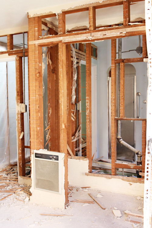 Master Bath/Bedroom Demo Day 1 | PepperDesignBlog.com