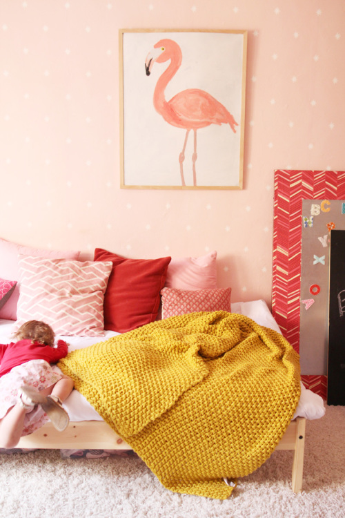 Girls' Room - A Modern Pink Nursery | A New Daybed | PepperDesignBlog.com