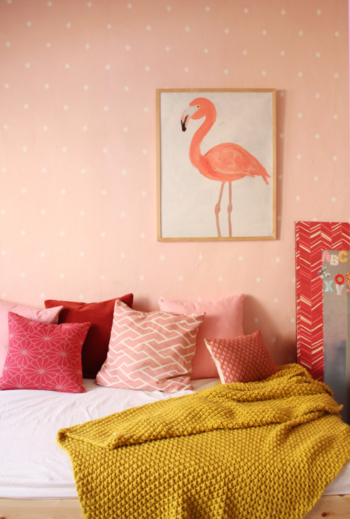 Girls' Room - A Modern Pink Nursery | A New Daybed | PepperDesignBlog.com